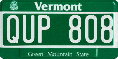 VT license plate QUP808
