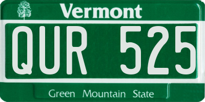 VT license plate QUR525