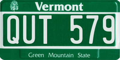 VT license plate QUT579
