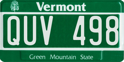VT license plate QUV498