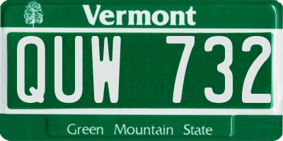 VT license plate QUW732