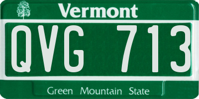VT license plate QVG713