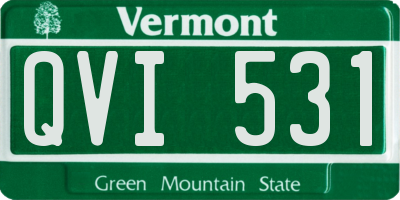 VT license plate QVI531