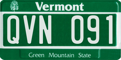 VT license plate QVN091