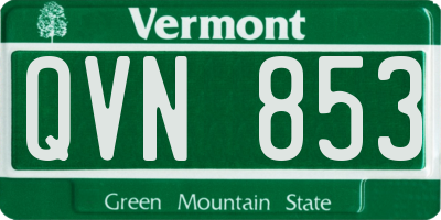 VT license plate QVN853
