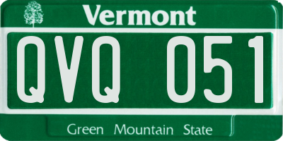 VT license plate QVQ051