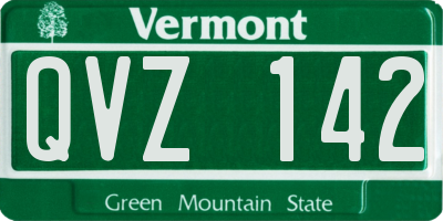 VT license plate QVZ142