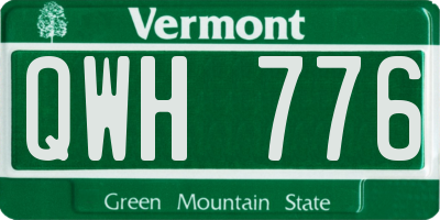 VT license plate QWH776