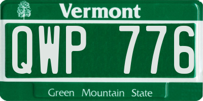 VT license plate QWP776