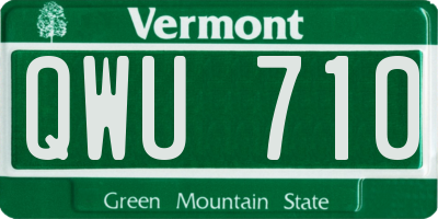 VT license plate QWU710
