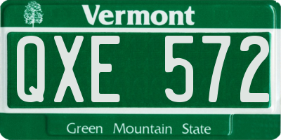 VT license plate QXE572