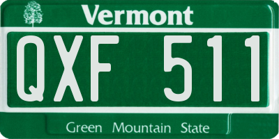 VT license plate QXF511