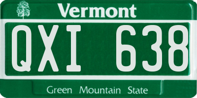 VT license plate QXI638