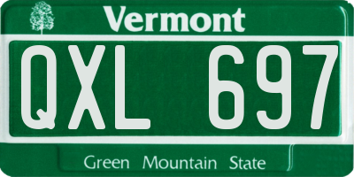 VT license plate QXL697