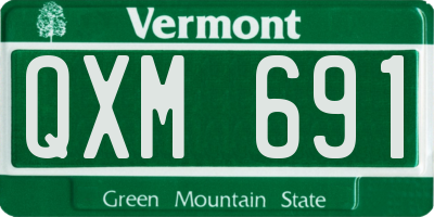 VT license plate QXM691