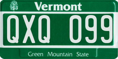 VT license plate QXQ099