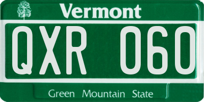 VT license plate QXR060
