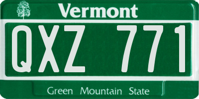 VT license plate QXZ771