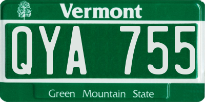 VT license plate QYA755