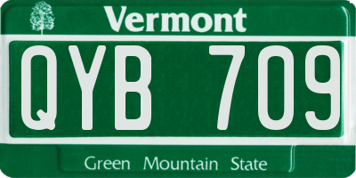VT license plate QYB709