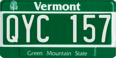 VT license plate QYC157
