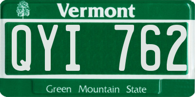 VT license plate QYI762