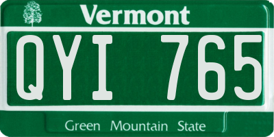 VT license plate QYI765