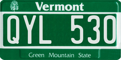 VT license plate QYL530