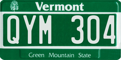 VT license plate QYM304