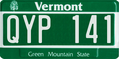VT license plate QYP141