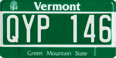 VT license plate QYP146