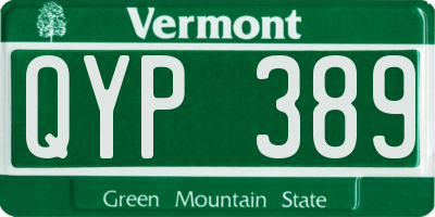 VT license plate QYP389