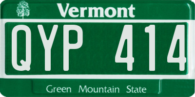 VT license plate QYP414