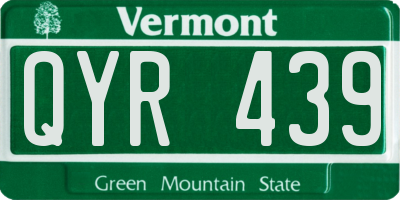 VT license plate QYR439
