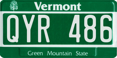 VT license plate QYR486