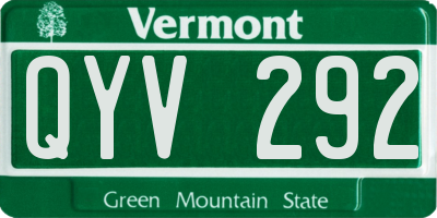 VT license plate QYV292