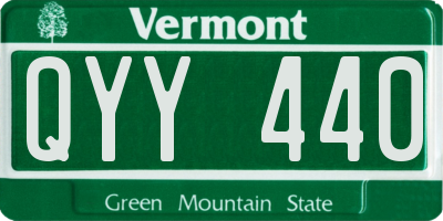 VT license plate QYY440