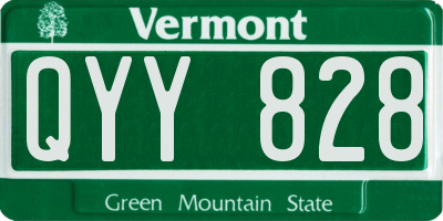 VT license plate QYY828