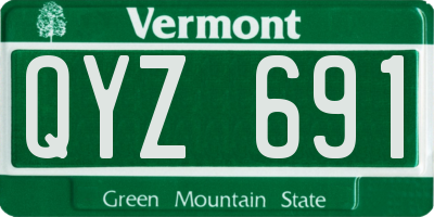 VT license plate QYZ691