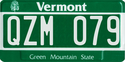 VT license plate QZM079
