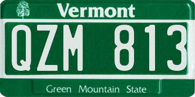 VT license plate QZM813