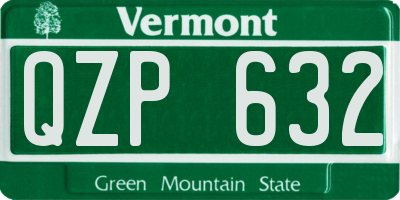 VT license plate QZP632