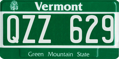 VT license plate QZZ629