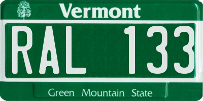 VT license plate RAL133