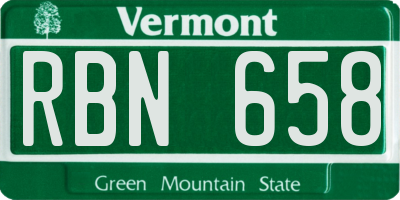 VT license plate RBN658