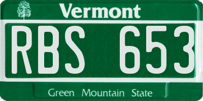 VT license plate RBS653