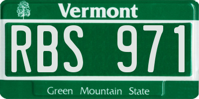 VT license plate RBS971