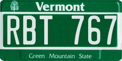 VT license plate RBT767