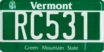VT license plate RC531