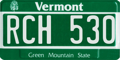 VT license plate RCH530
